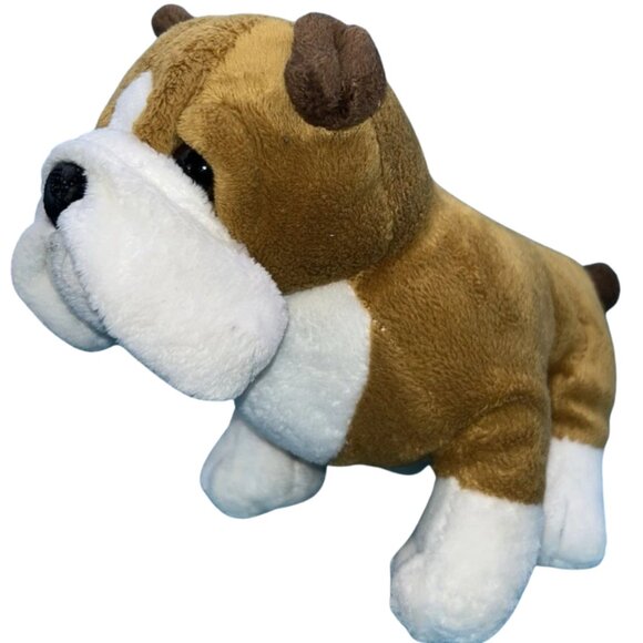 Ganz Webkinz Bulldog Plush Stuffed Animal Toy 8" HM126 No Code Brown Tan - Picture 2 of 6